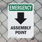 Signmission Assembly Point (Down Arrow) With Symbol, 7 in W x Rectangle, Plastic OS-2PACK-EM-P-710-V-10429 - alternate 6